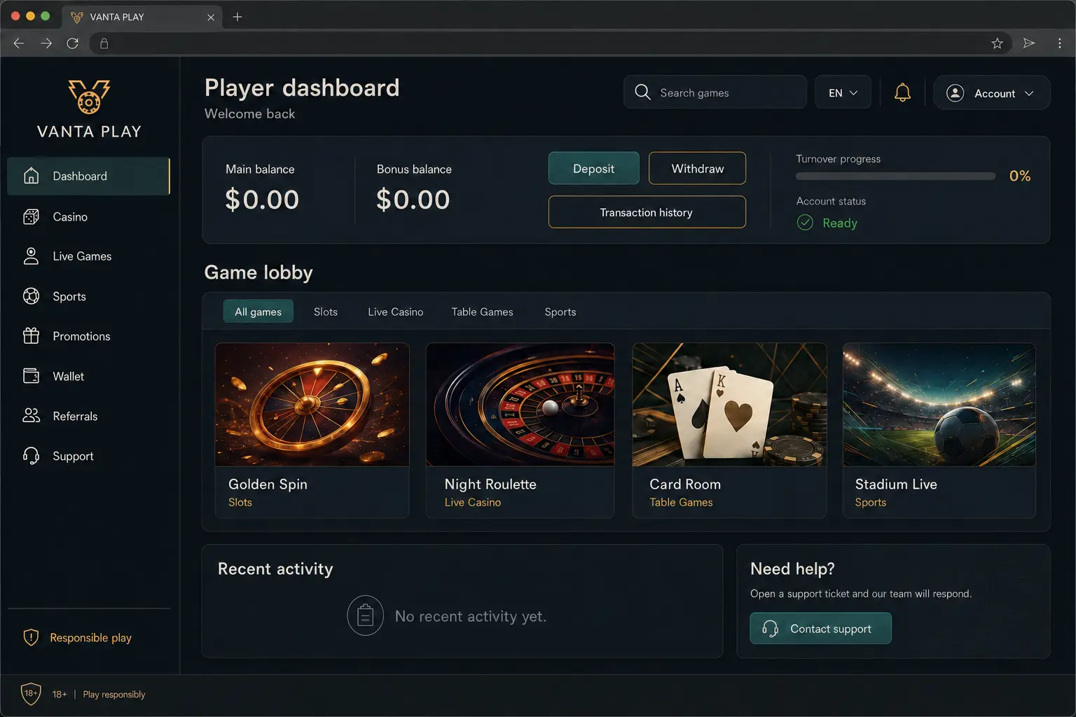 Private online gaming operator preview